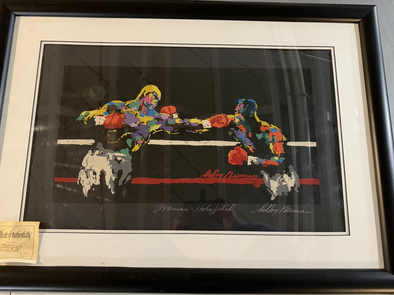 LeRoy Neiman Signed Framed Boxing Pop Art Print on Paper, Portrait, Single