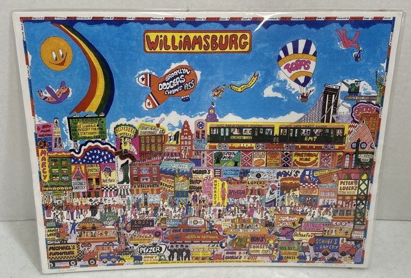 Al Schreiber Williamsburg Brooklyn NY 3-D Offset Lithograph Signed & Numbered