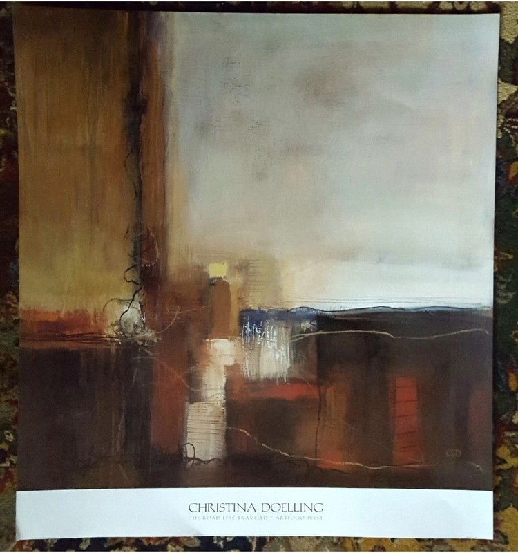 Modern Abstract Art Print Poster Lithograph, Christina Doelling, Atlanta 30"x30"