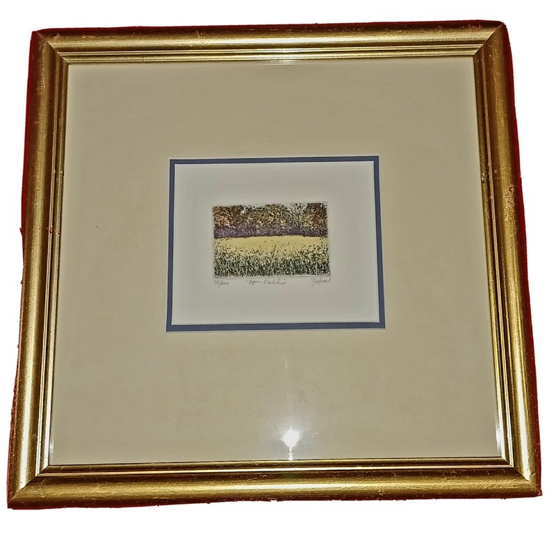 Dale Rayburn «Open Field» Color Etching. Signed and numbered 73/200. Beautiful