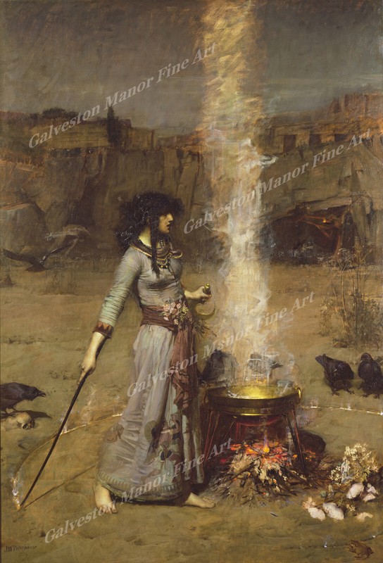The Magic Circle by Waterhouse Giclee Art Print Paper or Canvas