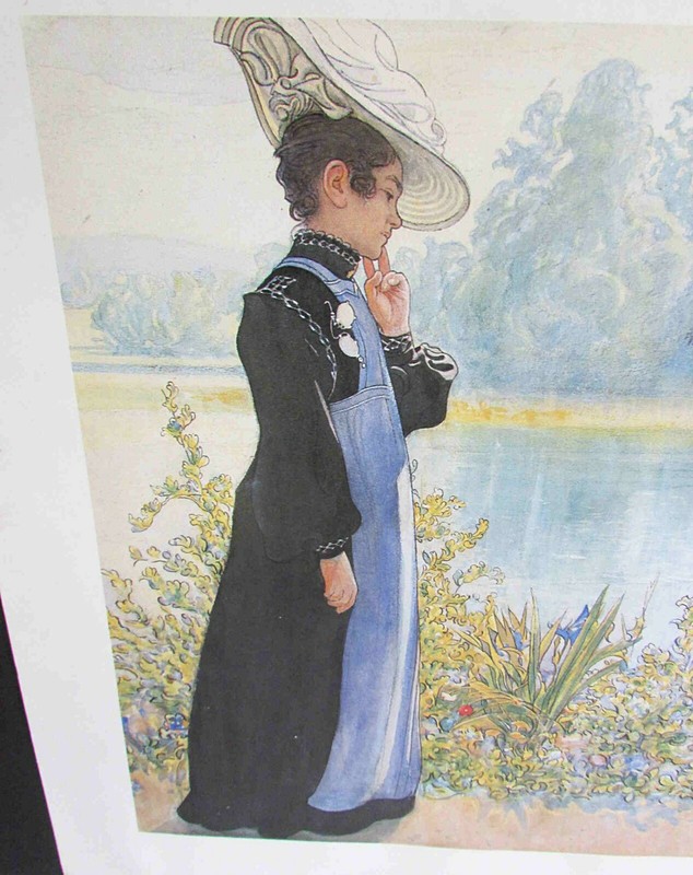 Carl Larsson Print "1908 'Karin by the shore' Watercolor" 15.75x12.25" FREE SH gallery
