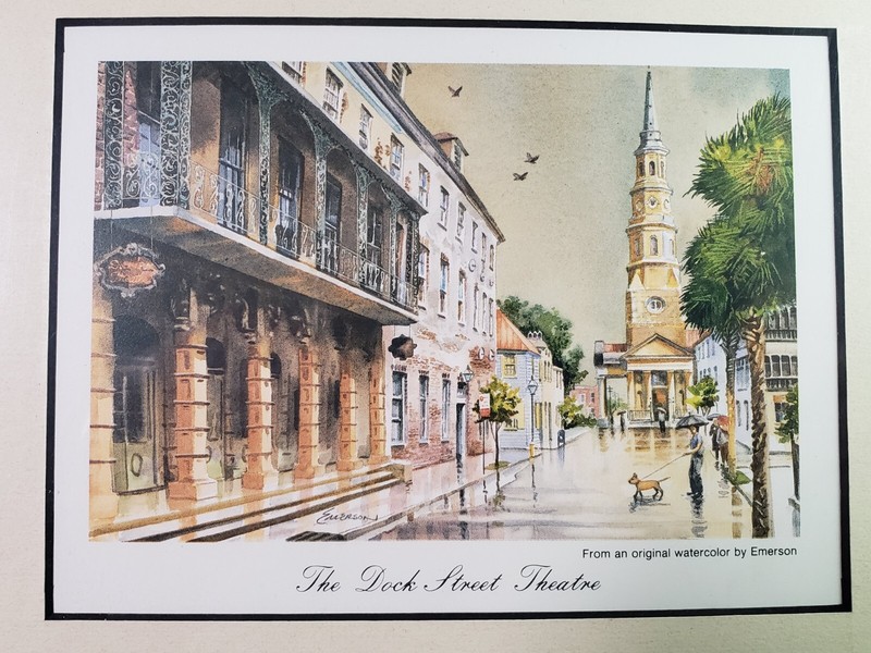 Lot of 5 Emerson Prints Dock Street Theatre Number 2 Meeting St Looking North gallery