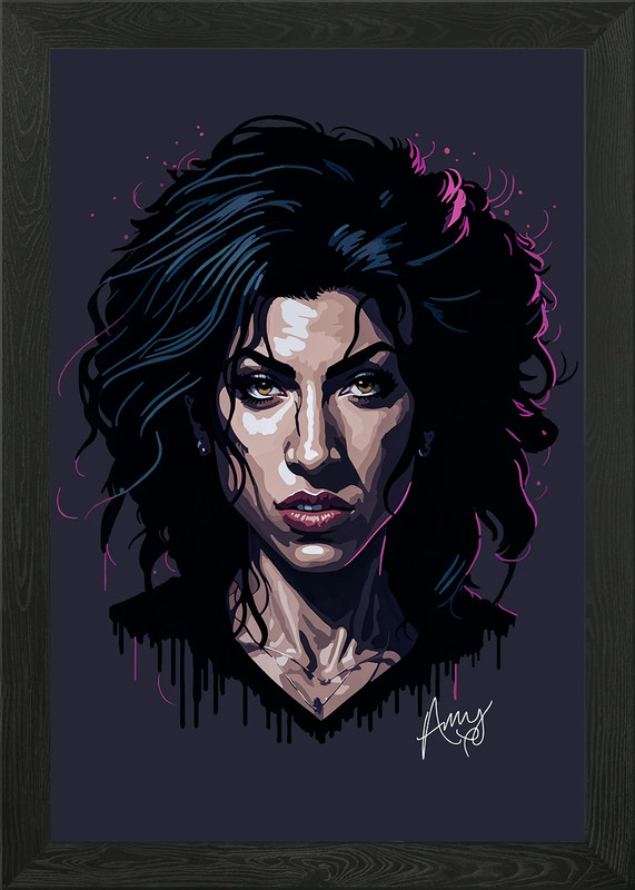 Amy Winehouse Framed Wall Art Poster Canvas Print Picture