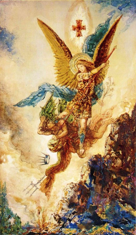 St Michael The Archangel Painting in an 8″ x 10″ GLOSSY PRINT version #STM8