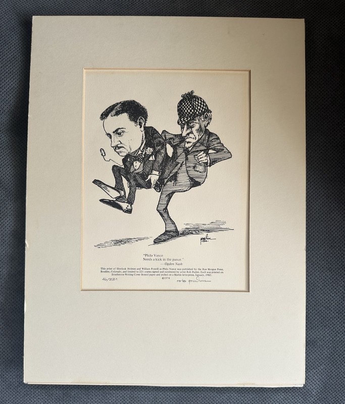 Rob Pudim Hand Signed Limited Edition Print Sherlock Holmes Rue Morgue Press