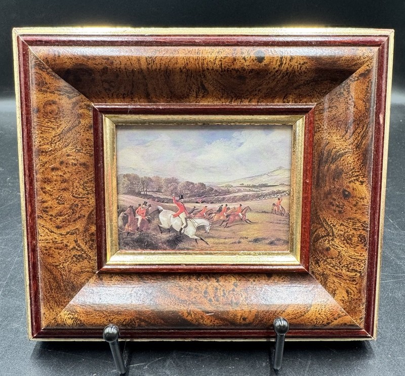 Vintage Tipperary Glory by Francis Calcraft Turner Framed Fox Hunt Print 7”x6”