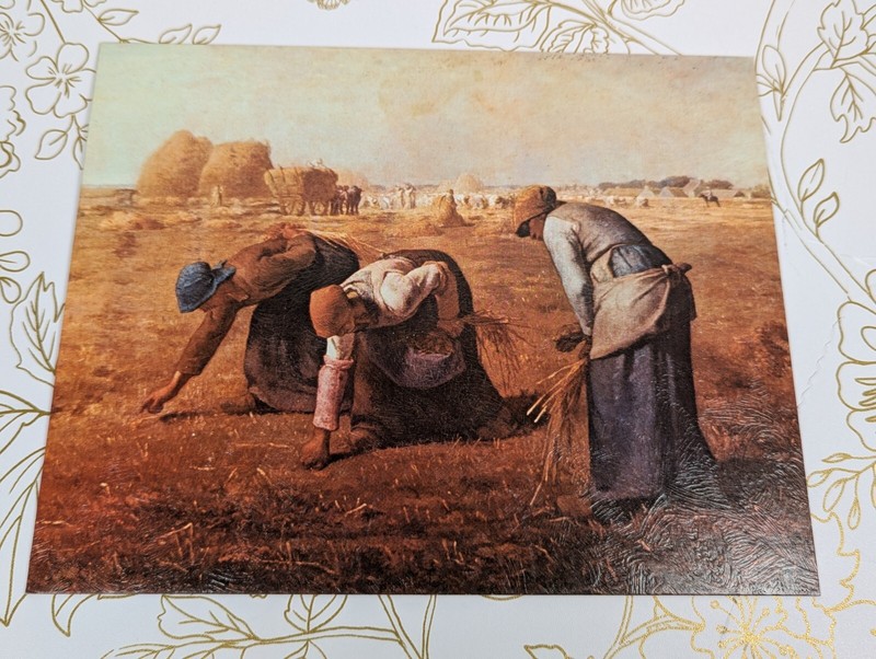 The Gleaners – Jean-Francois Millet Vintage Print Conoco Textured Board 8X10