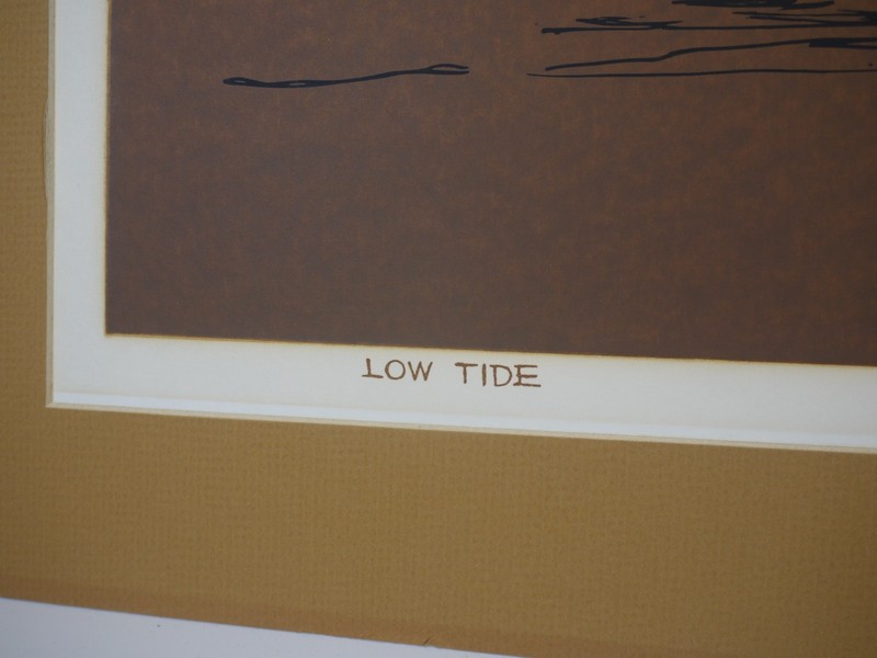Roger Berghoff Signed Screen Print Serigraph LOW TIDE McM Seascape Northwest ART gallery