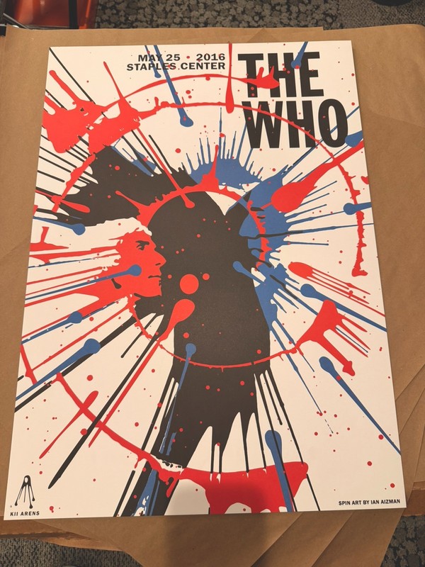 THE WHO LOS ANGELES 2016 Limited edition print Concert poster KII ARENS 18×24