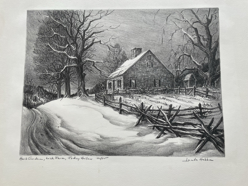 Original Lithograph NOT REPRO Pencil Signed Lucille Hobbie American revolution gallery