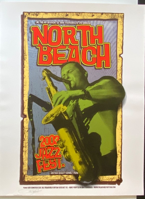 North Beach Jazz Festival San Francisco 2003 signed by Ron Donovan