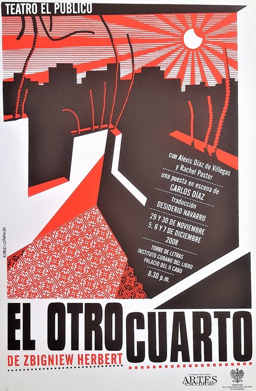 Serigraph by Robertico Ramos. El Otro Cuarto, 2008. Original signed.