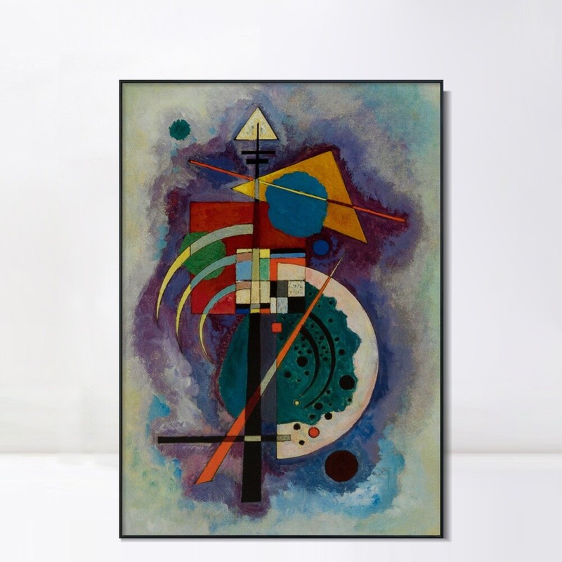 Framed Canvas Giclee Print Wall Art Hommage to Grohmann by Wassily Kandinsky