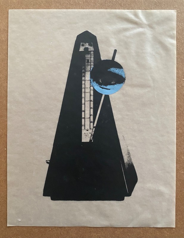 rare MAN RAY Perpetual Motive (1972) screenprint motif metronome Marcel Duchamp