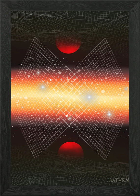 Abstract Dream Sunset Framed Wall Art Poster Canvas Print Picture