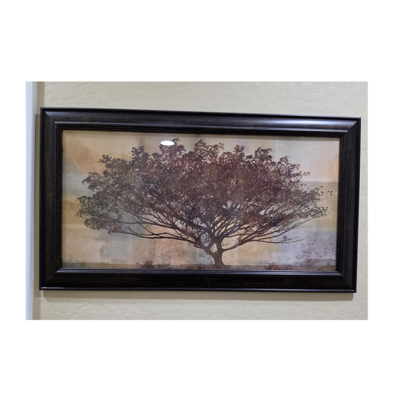 Framed Tree Art Print Nature Landscape Wall Décor 15 x 27