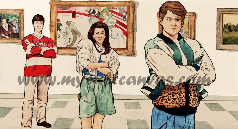 Original Ferris Bueller Art Print Poster John Hughes Blu Ray 80’s uncle buck