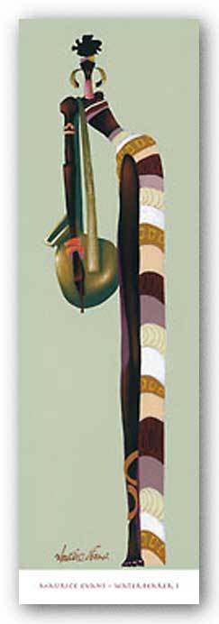 Waterbearer I by Maurice Evans African-American Art Print 10×32