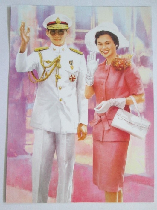 royal thai queen sirikit siam king rama ix fantacy art picture 6×8 inch reprint