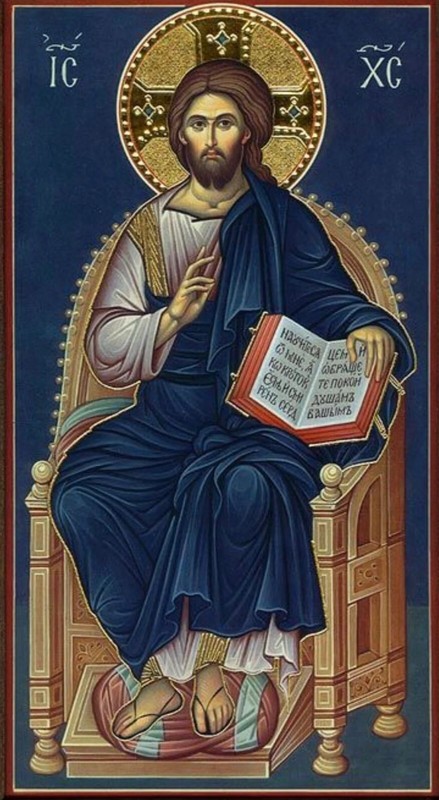 Byzantine Icon of Jesus Christ  6x11" ULTRA PREMIUM SATIN Print