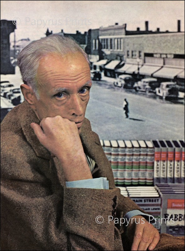 1974 Vintage Print Sinclair Lewis Author Writer Nobel Prize Famous Literature