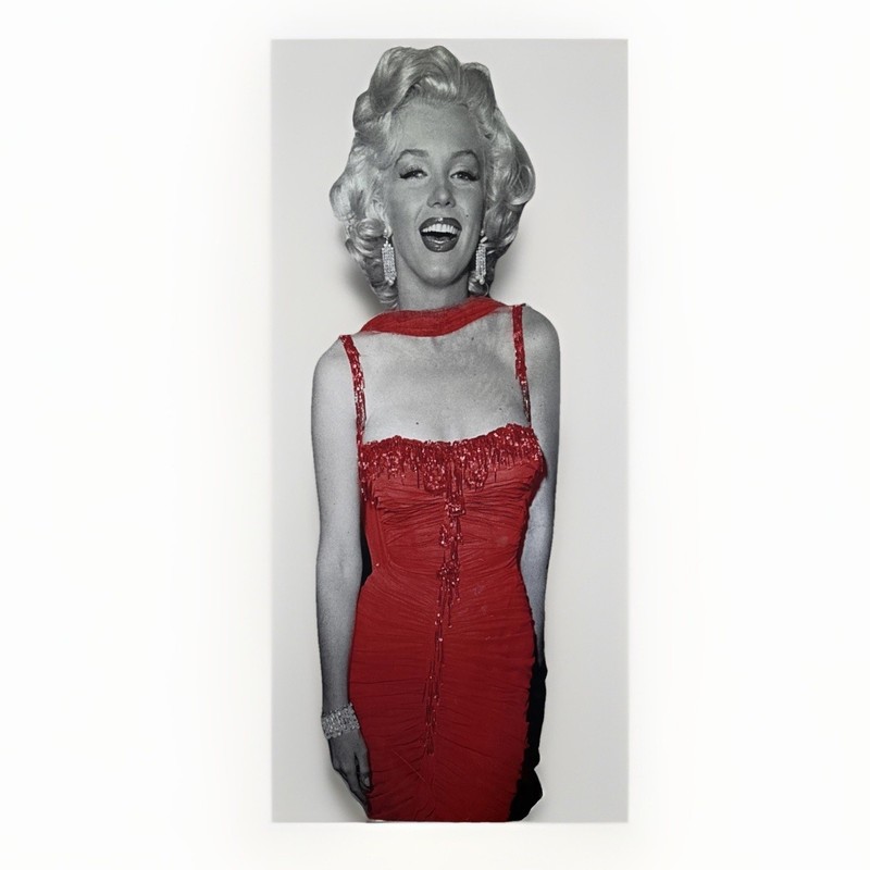 Marilyn Monroe Canvas Wall Art 4ft Large Red Dress 3D Glitter Glam Hollywood gallery