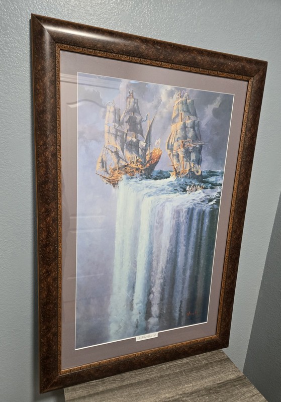 Ed Miracle Large Framed Nautical Print I TOLD YOU SO Ships Waterfall gallery
