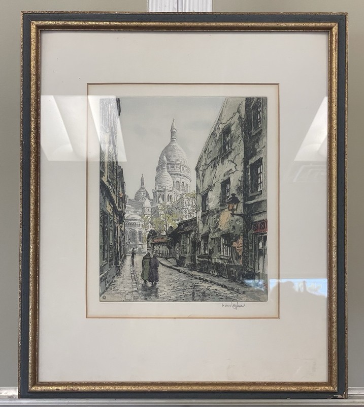 Sacre-Coeur, Montmartre Paris Street Scene Framed Art Print By Fredrick Halpern