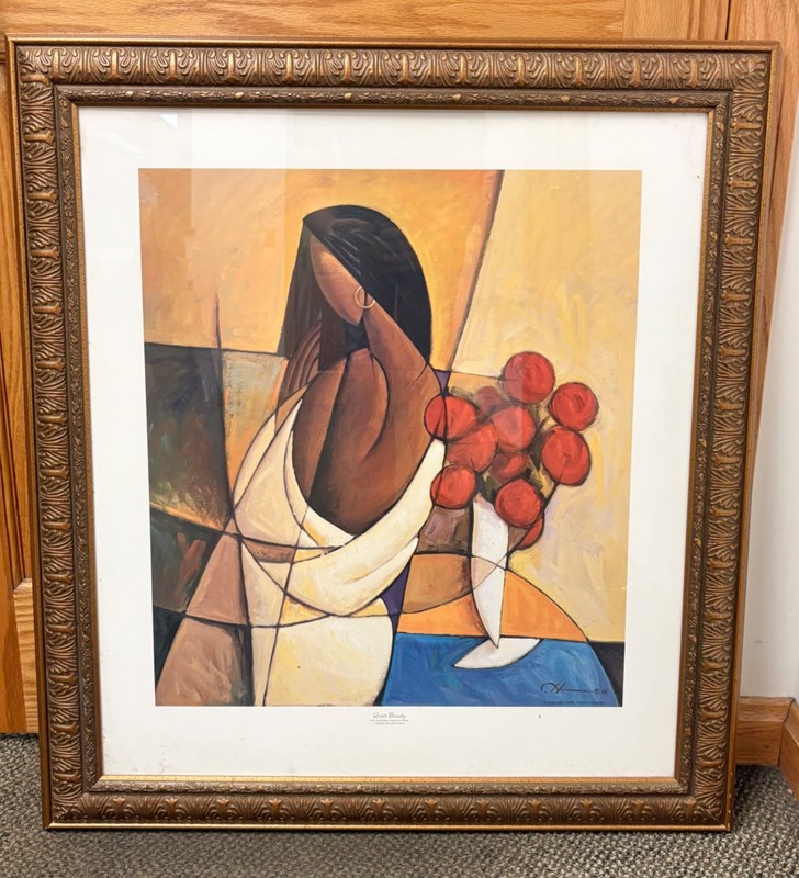 Quiet Beauty Poster Print, Global Village CoffeeHouse Art w/ Frame (34.5" x 31")