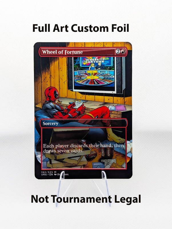 Wheel of Fortune Deadpool Foil Custom sticker MTG Commander Marvel