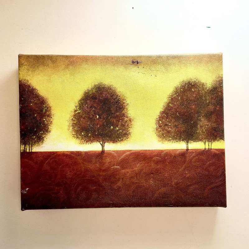 Canvas Print Autumn Trees, Size 8 X 6 X 1 Gallery Wrapped Autumn Colors Sawtooth