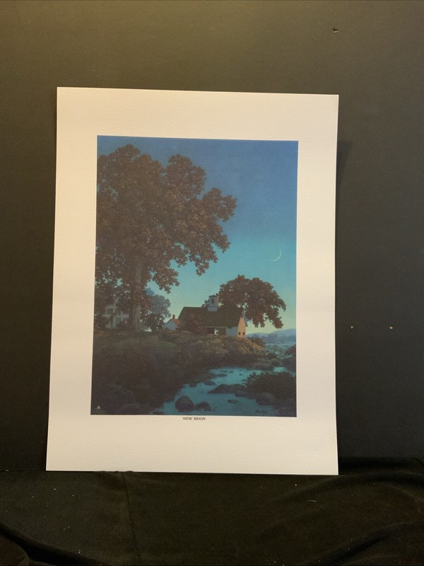 Maxfield Parrish’s “New Moon” - Unframed Commemorative Print 12”x 16” 1966 Mint gallery