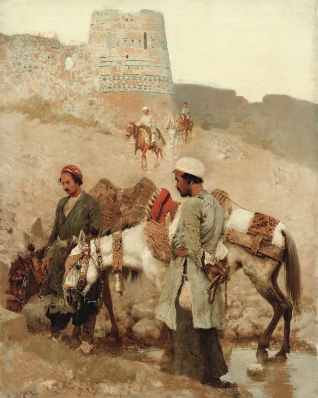 Edwin Lord Weeks - Traveling in Persia - Art Print on Paper or Canvas gallery