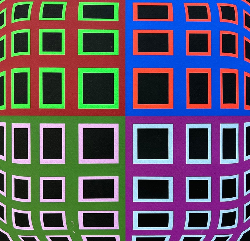 DEFECTIVE Victor Vasarely original signed limited Op Art serigraph Sinp G3D gallery