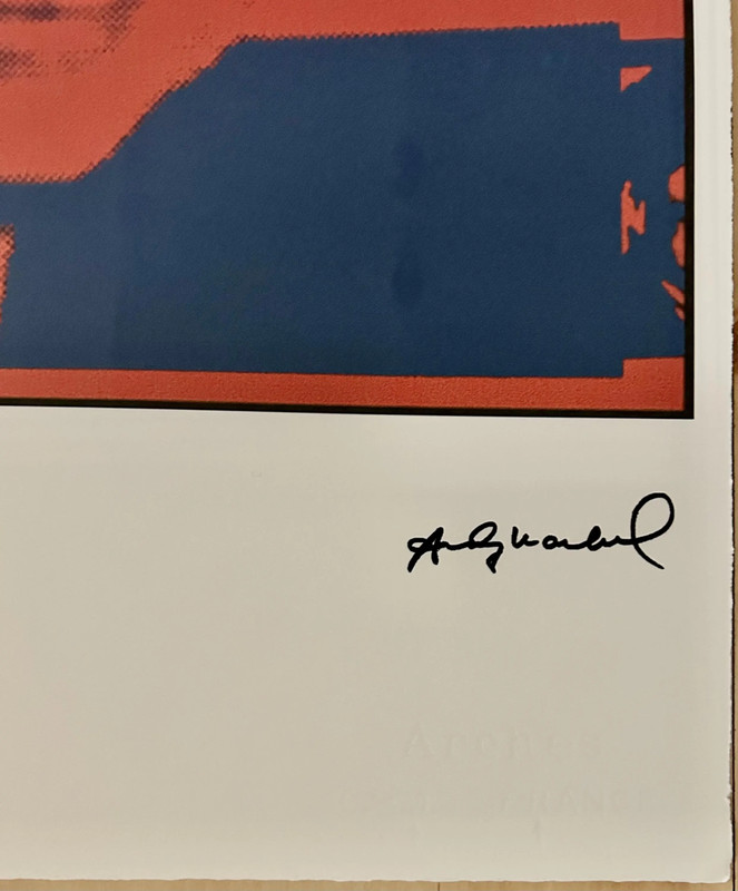 Andy Warhol "Flash43C-November 22, 1963 (1968 Red & Blue) Off Set Lithograph gallery