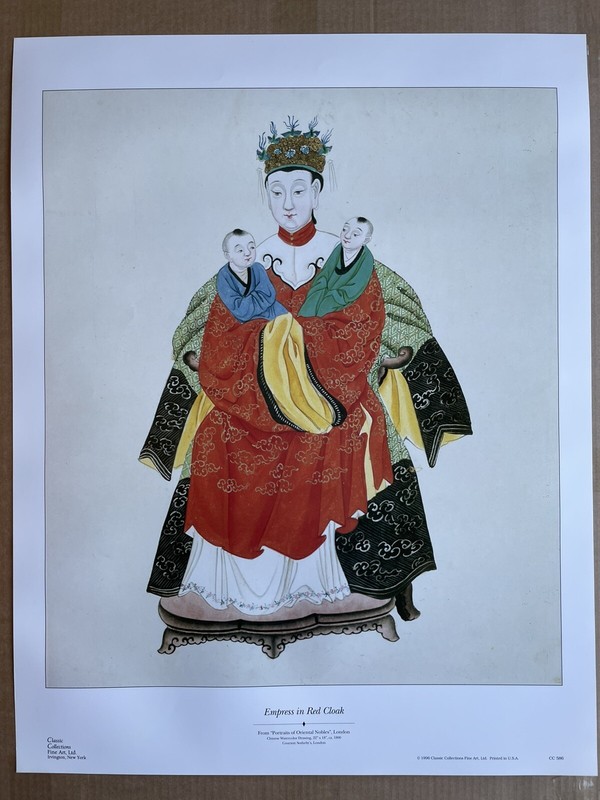 Empress In Red Cloak Print 20 x 25 1/2 “
