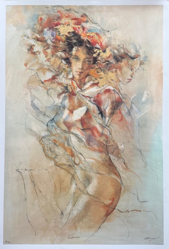 GARY BENFIELD " TENDERNESS" Hand Signed Limited Edition Large Serigraph Art gallery