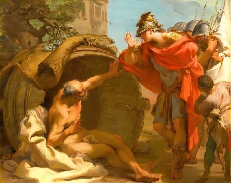 Diogenes & Alexander The Great Vinyl Sticker print Multiple Sizes