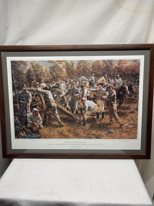 Rick Reeves Framed Signed 574/950 COA Devil On The River Print
