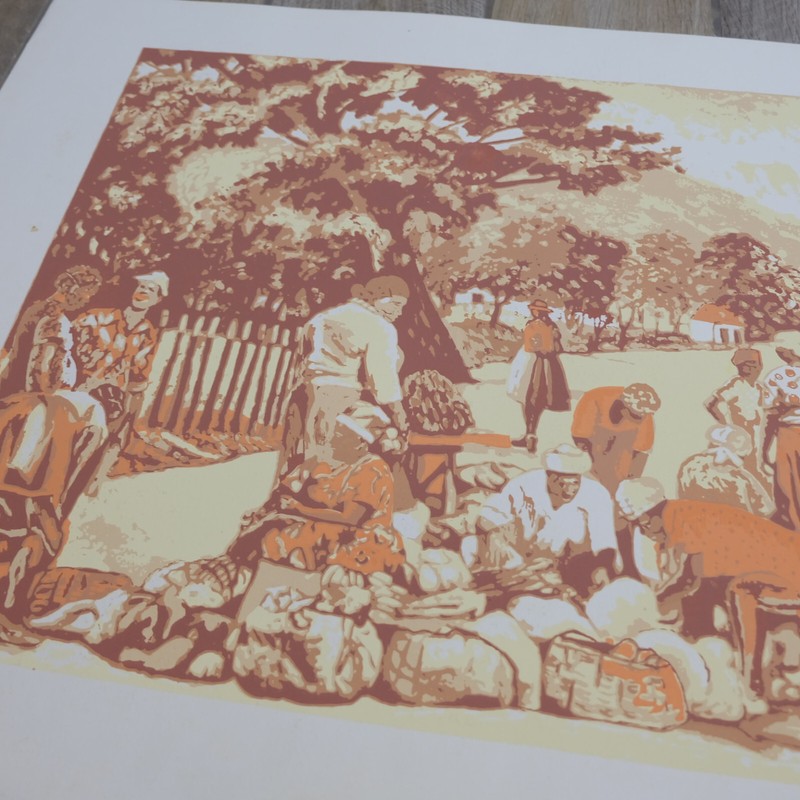 Lloyd Van Pitterson Jamaican People Art Signed Limited Edition Serigraph 3/950 gallery