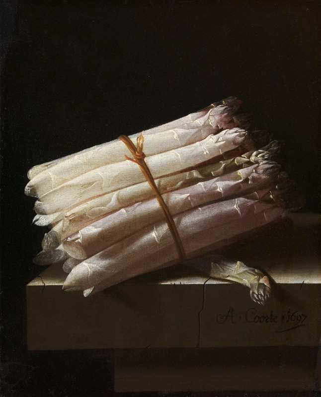 Adriaen Coorte Still Life with Asparagus 1697 Golden Age Fine Art Print