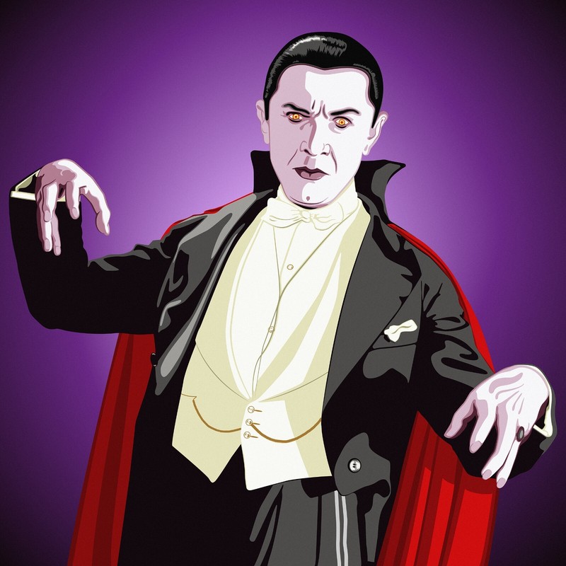 Count Dracula 28x28" Pop Art Portrait Ltd. Ed. Fine Art Print Signed by Artist