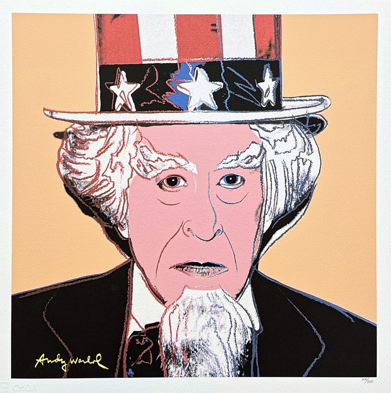 ANDY WARHOL – Uncle Sam – signed, numbered edition 100/500, 50 x 50 cm, CMOA
