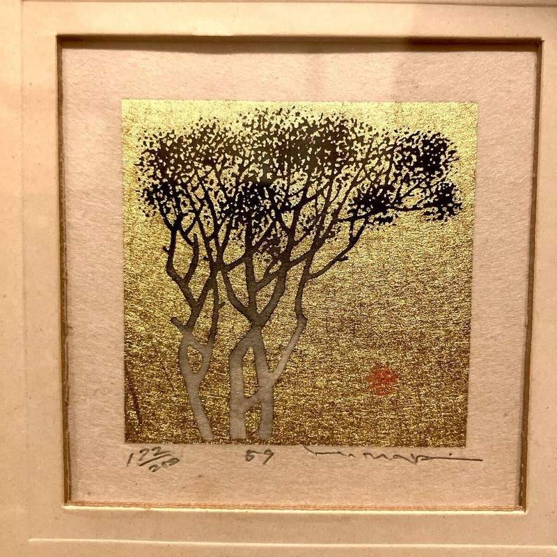 Haku Maki «59 Grove» Woodblock Print Ed.200 Signed Numbered Japan