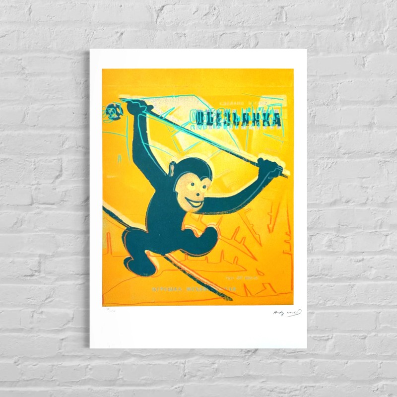 Andy Warhol Monkey Lithograph on Arches 300gsm 16.5x23in (42×59 cm)