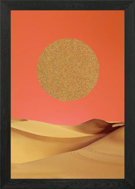 Desert Sunset Dream Framed Wall Art Poster Canvas Print Picture