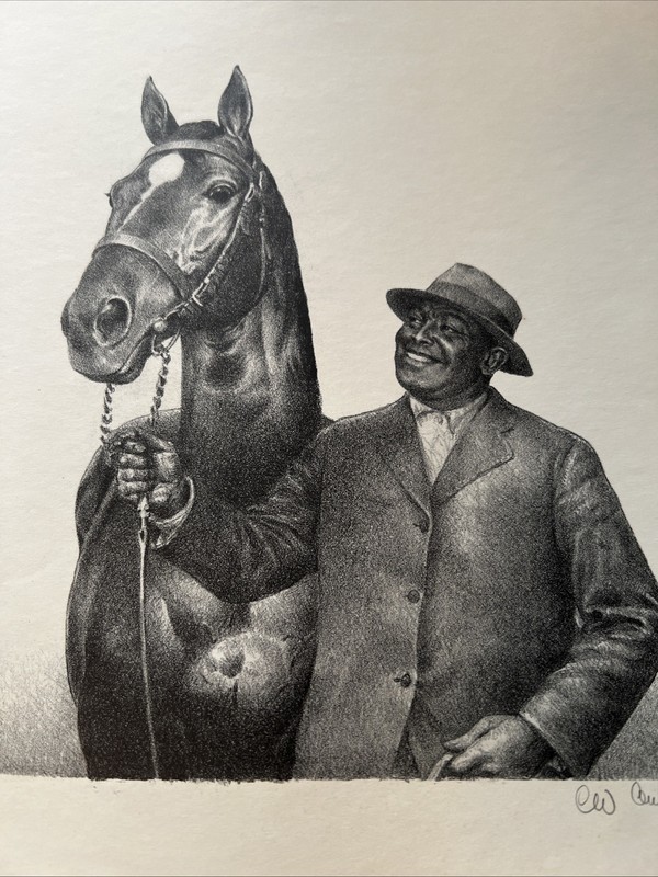 RARE C.W. Anderson "Man O’ War Will Harbut" Horse Signed & Numbered Print gallery