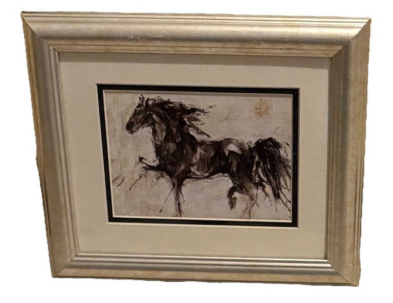 Framed Marta Gottfried Abstract Expressionist Art Print Lepa Zena Dark Horse