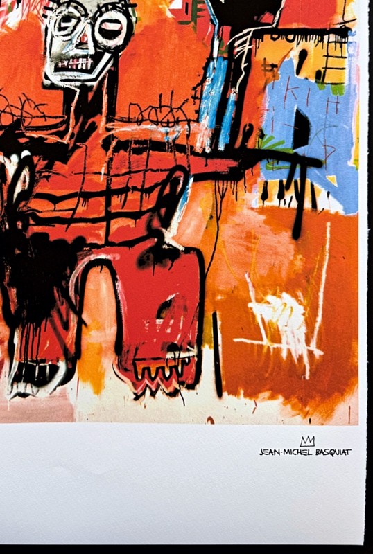 JEAN-MICHEL BASQUIAT - Black King - signed, numbered edition 73/300, 50x70 cm gallery